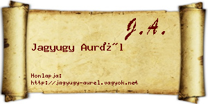 Jagyugy Aurél névjegykártya